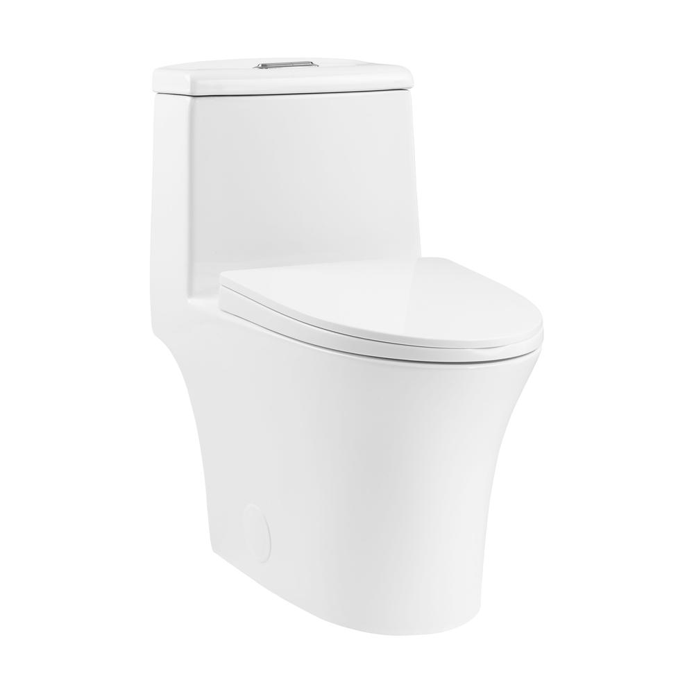 Hugo One Piece Elongated Dual Flush Toilet 1.1 / 1.6 gpf. Picture 1