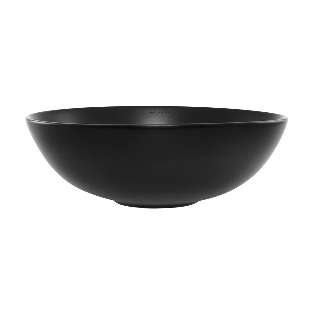 Classe 16 Color Ceramic Sink in Matte Black. Picture 4