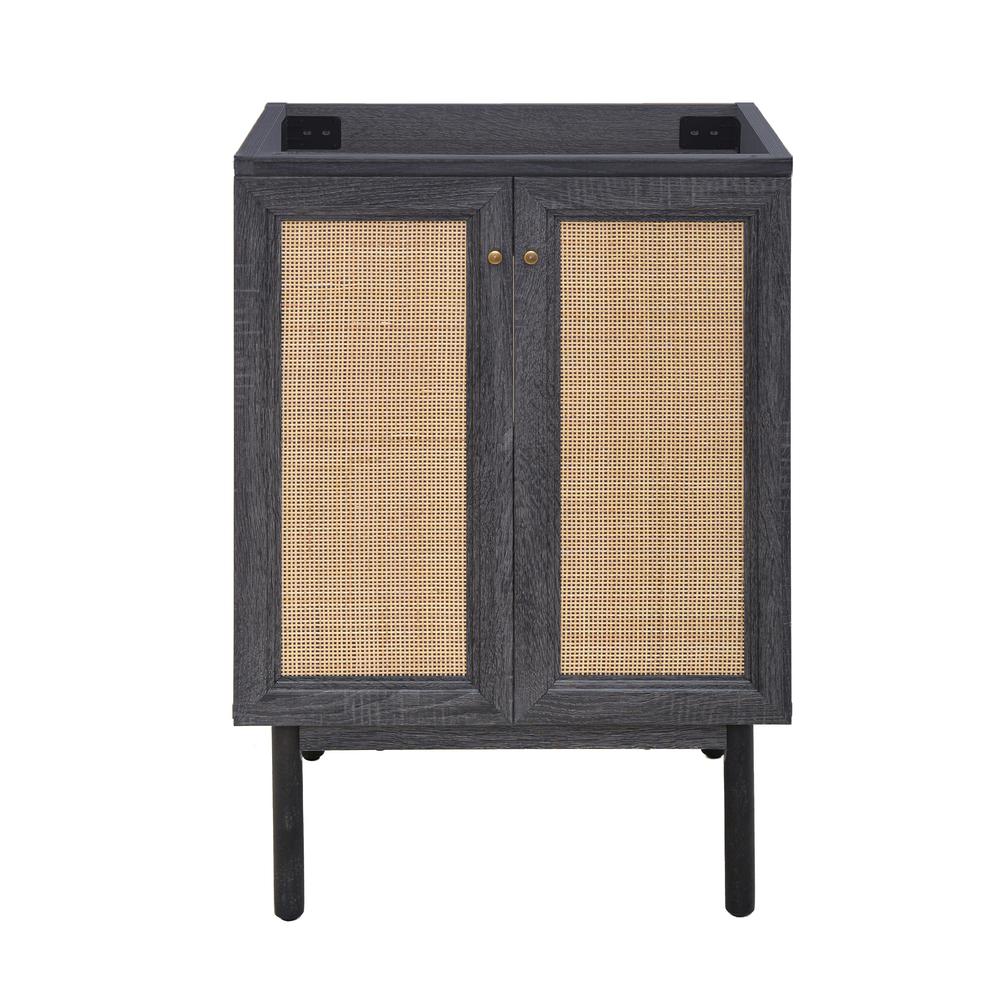 Classe 24" Bathroom Vanity in Black Cabinet Only. Picture 1