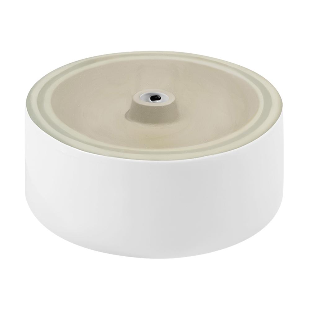 Monaco Round Ceramic Bathroom Vessel Sink in White. Picture 6