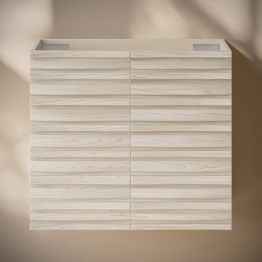 Cascade 24" Wall-Mounted Bathroom Vanity Cabinet without Top in White Oak. Picture 6