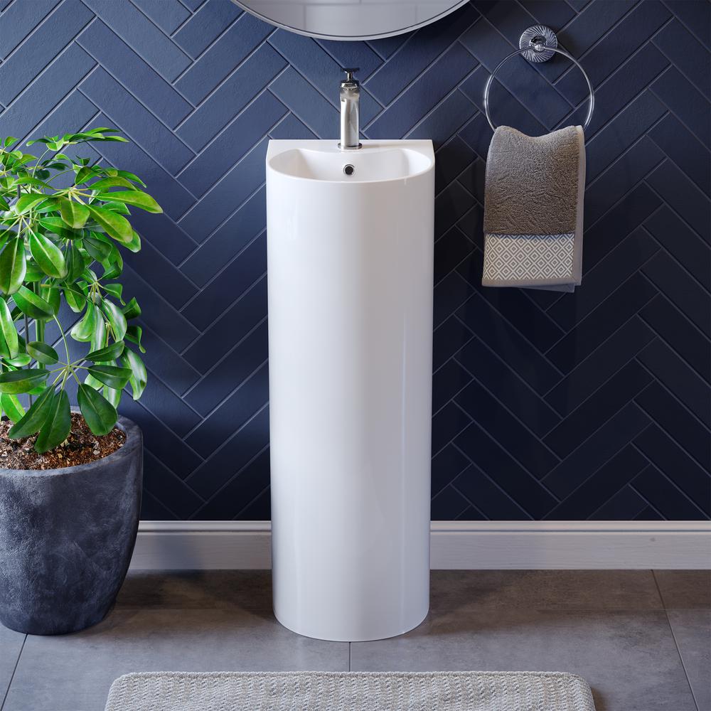 Sublime Rounded Basin Pedestal sink. Picture 16