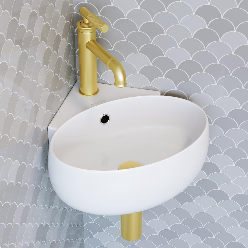 Plasir Corner Wall Hung Sink. Picture 17
