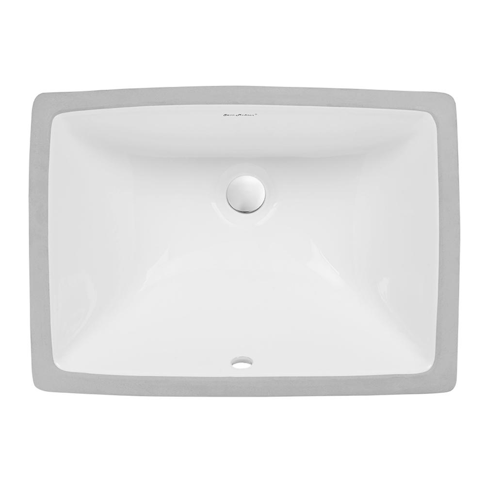 Plaisir 21 Rectangular Under-Mount Bathroom Sink. Picture 2
