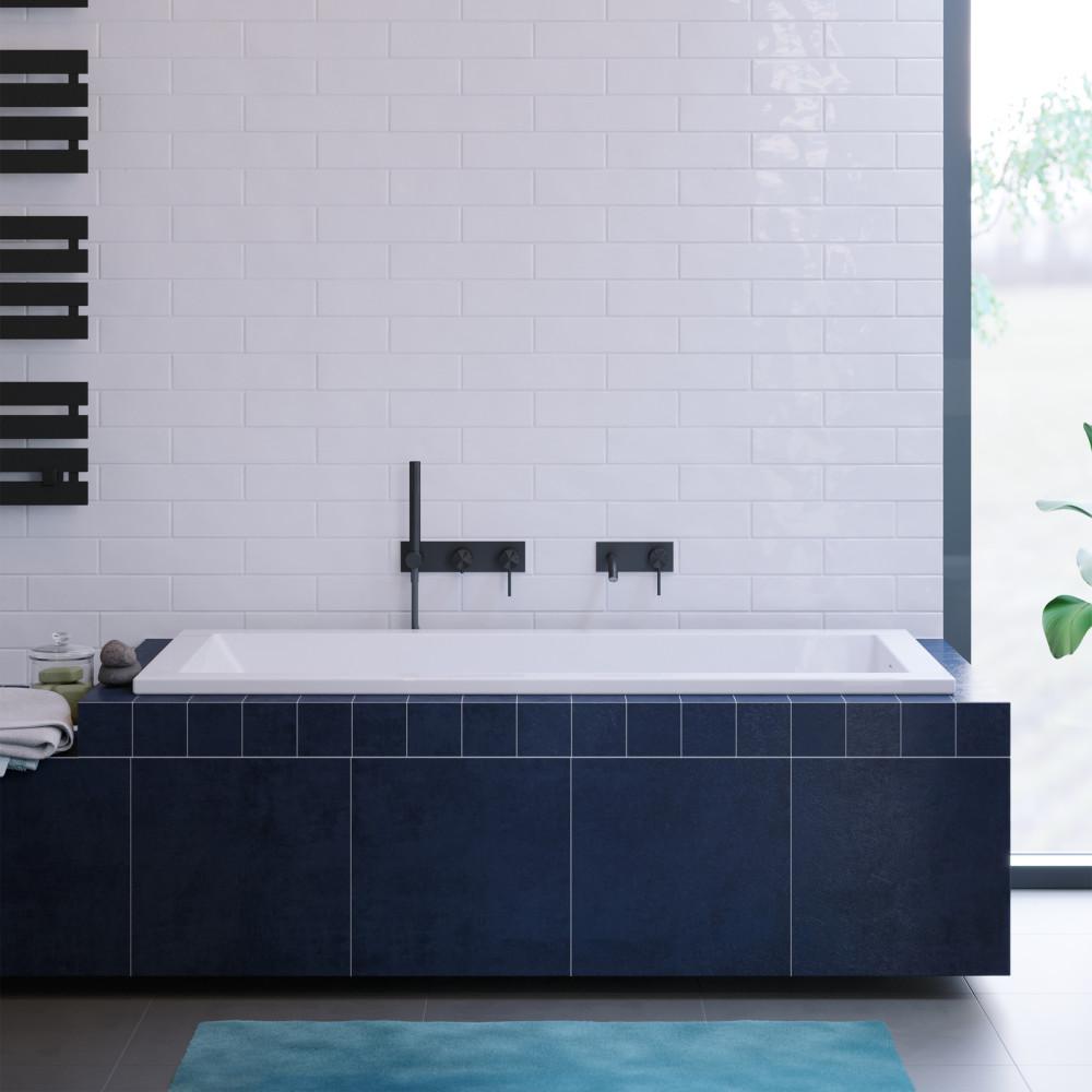Voltaire 60" x 36" Reversible Drain Drop-In Bathtub. Picture 2