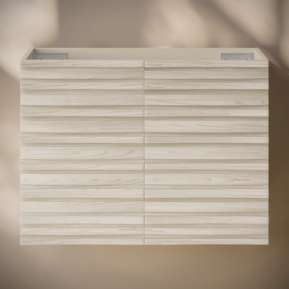 Cascade 30" Wall-Mounted Bathroom Vanity Cabinet without Top in White Oak. Picture 6