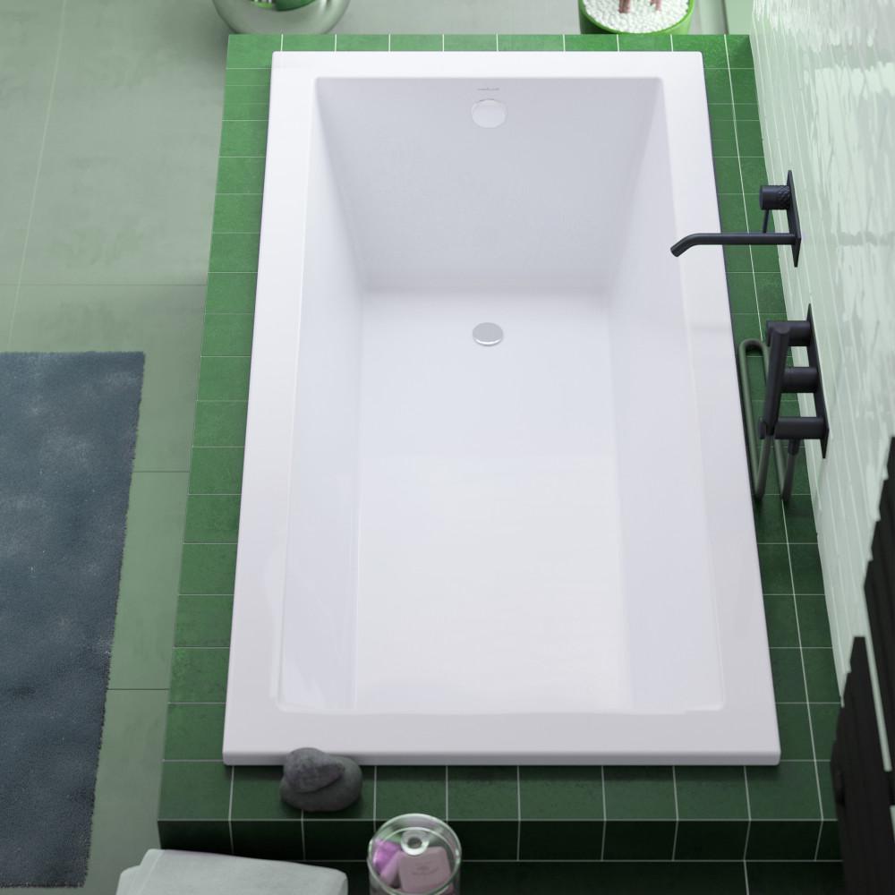 Voltaire 48" x 30" Reversible Drain Drop-In Bathtub. Picture 2