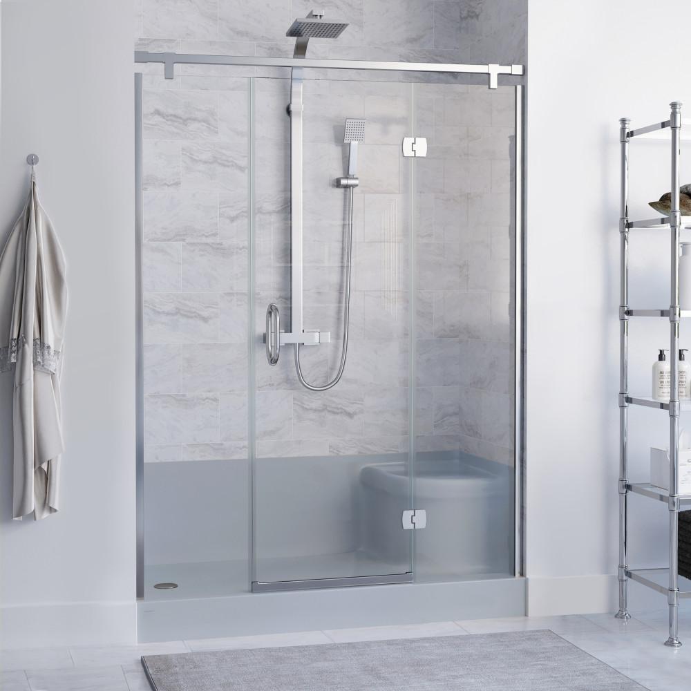 60" x 32" Single Threshold Shower Base With Left Hand Drain. Picture 2