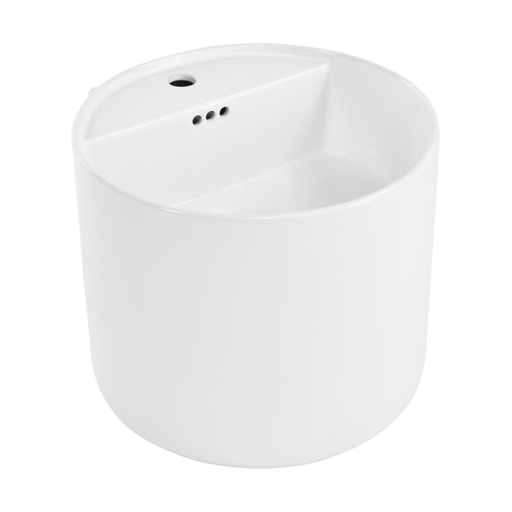 Monaco 18" Round Wall-Mount Bathroom Sink. Picture 2