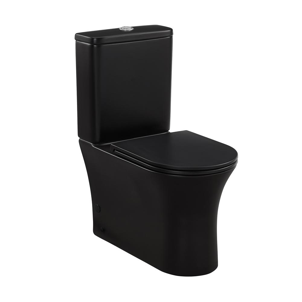 Calice Two-Piece Elongated Rear Outlet Toilet Dual-Flush 0.8/1.28 gpf. Picture 1