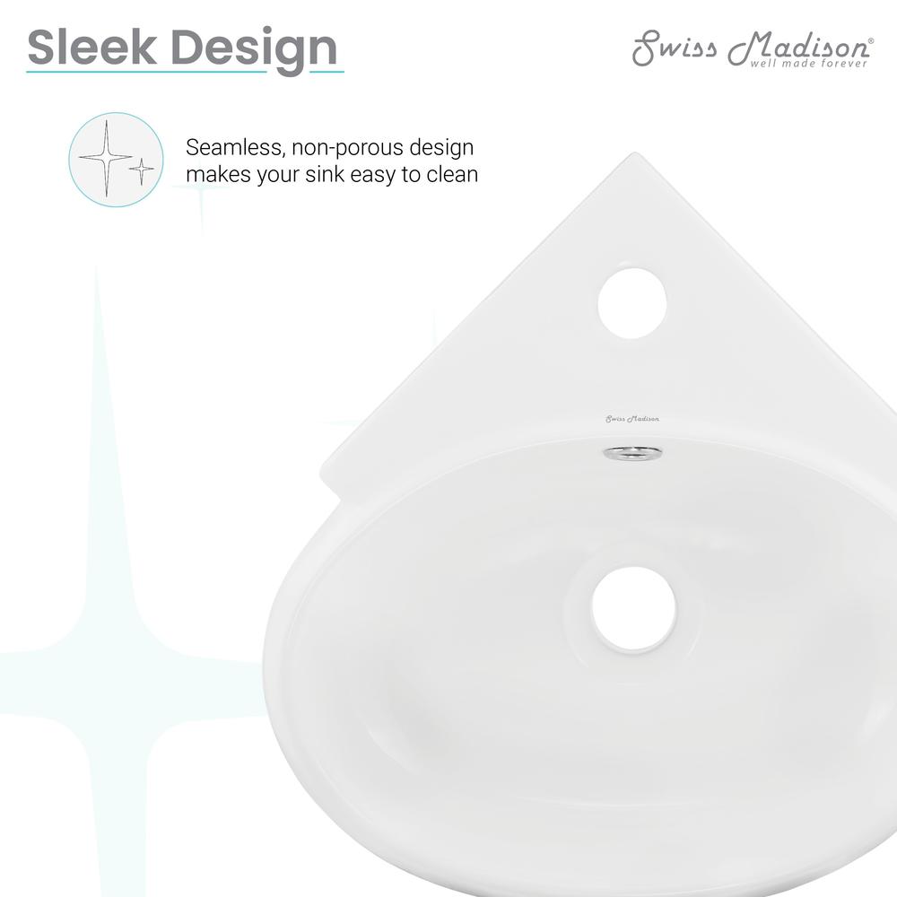 Plasir Corner Wall Hung Sink. Picture 12