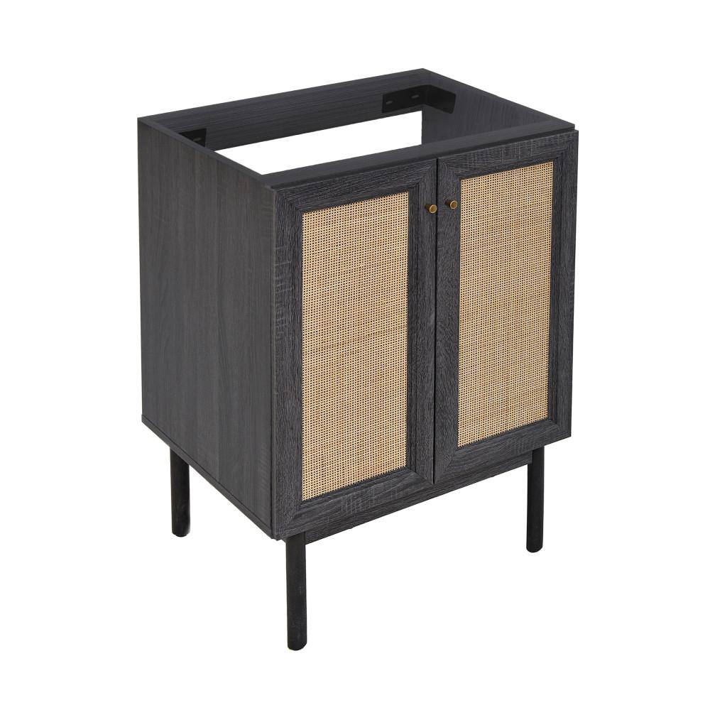 Classe 24" Bathroom Vanity in Black Cabinet Only. Picture 2