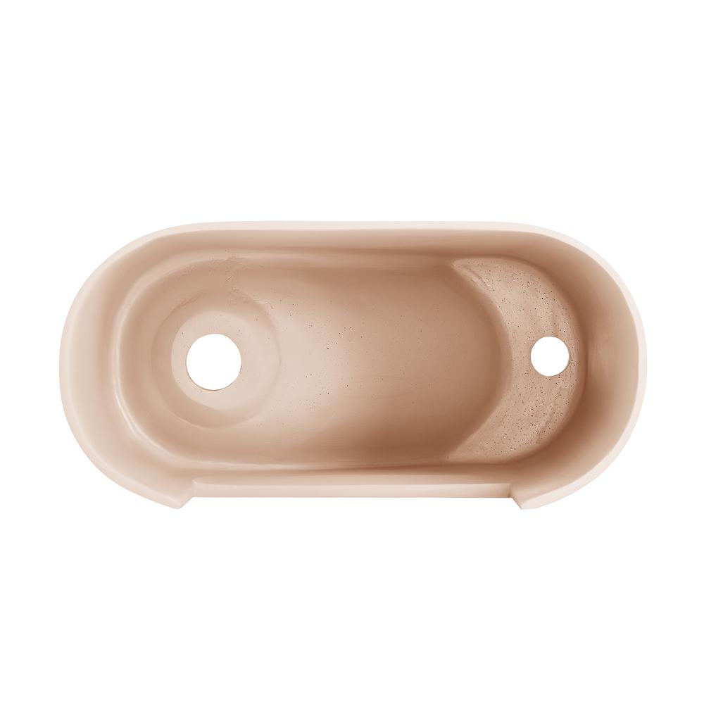 Terre 17.5" Right Side Faucet Wall-Mount Bathroom Sink in Pastel Peach. Picture 7