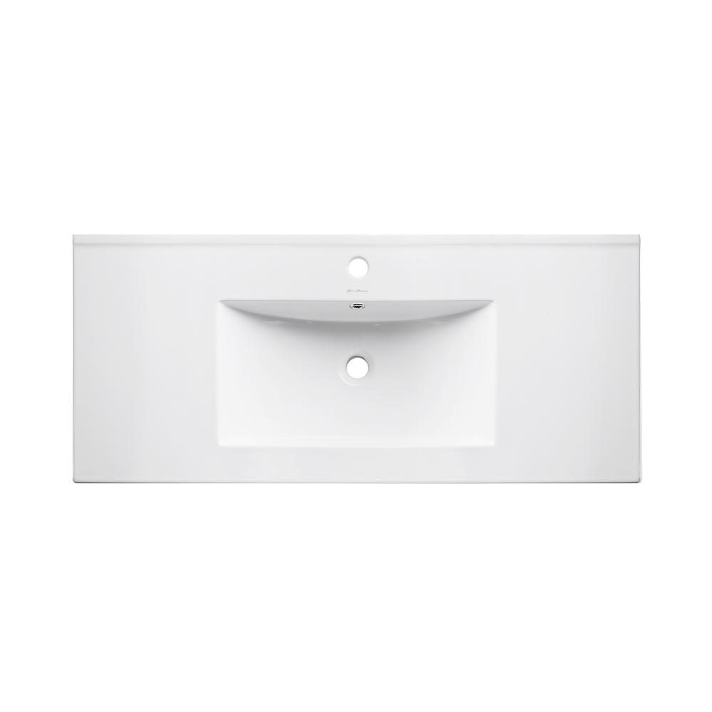 Pierre 36 Single, Open Shelf, Gold Metal Frame Bathroom Vanity. Picture 5