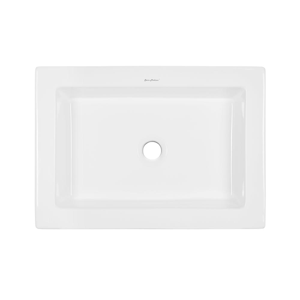 Voltaire Ceramic Rectangle Vessel Sink. Picture 4