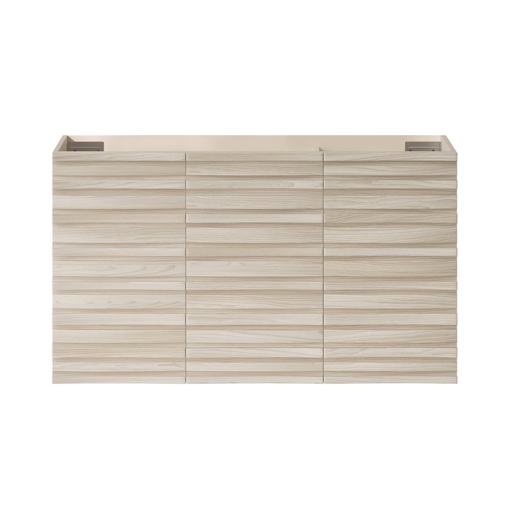 Cascade 36" Wall-Mounted Bathroom Vanity Cabinet without Top in White Oak. Picture 1