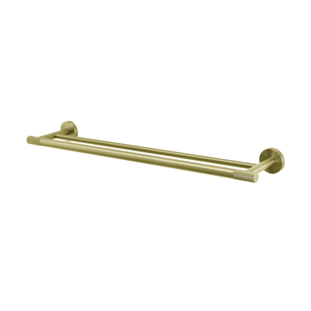 Avallon 24" Double Towel Bar in Brushed Gold. Picture 3