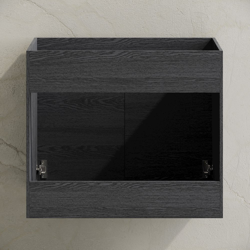 St. Tropez 24" Wall-Mounted Bathroom Vanity Cabinet without Top in Black Oak. Picture 5