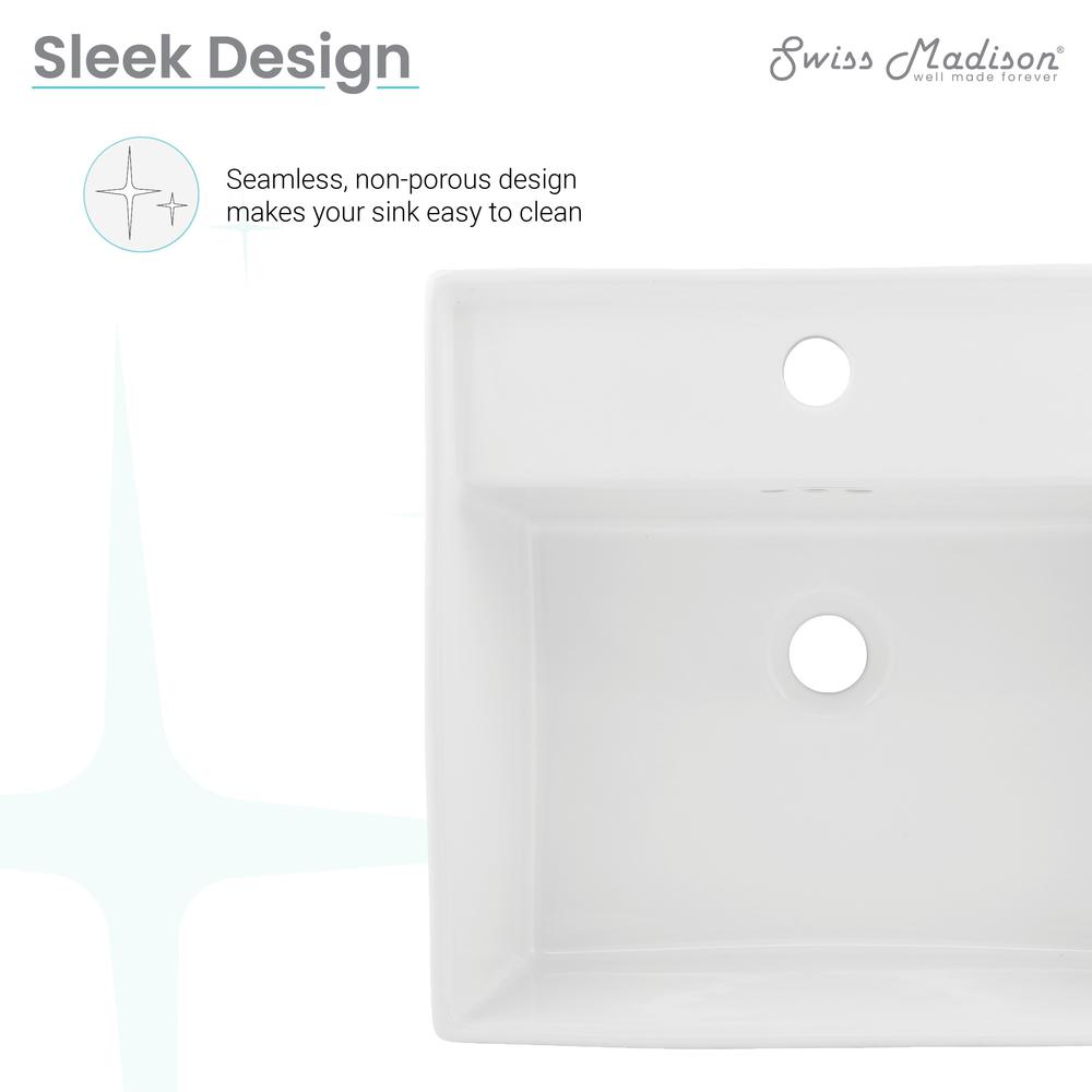 Pur 16.5" Square Wall-Mount Bathroom Sink. Picture 12