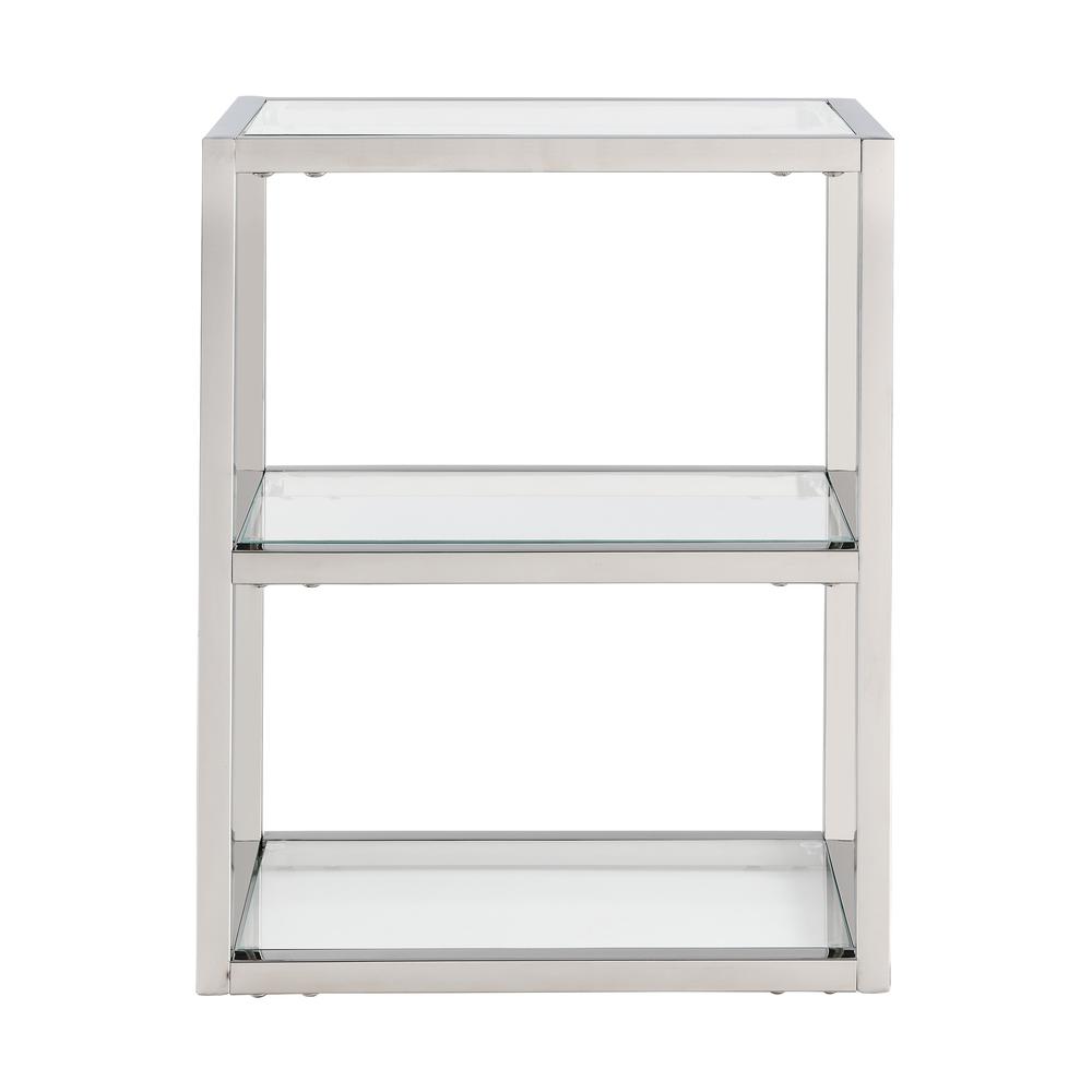 Pierre 16"x20"x10" Wall-Mounted Linen Cabinet in Chrome. Picture 1