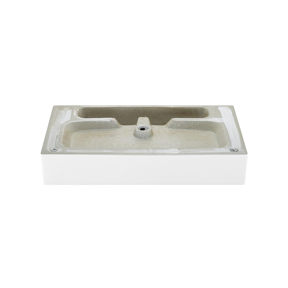 Claire 30" White Basin Matte White Legs. Picture 6
