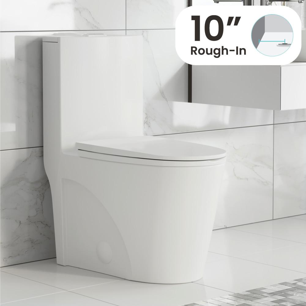 One Piece Elongated Toilet Dual Vortex Flush 1.1/1.6 gpf with 10" Rough In. Picture 2