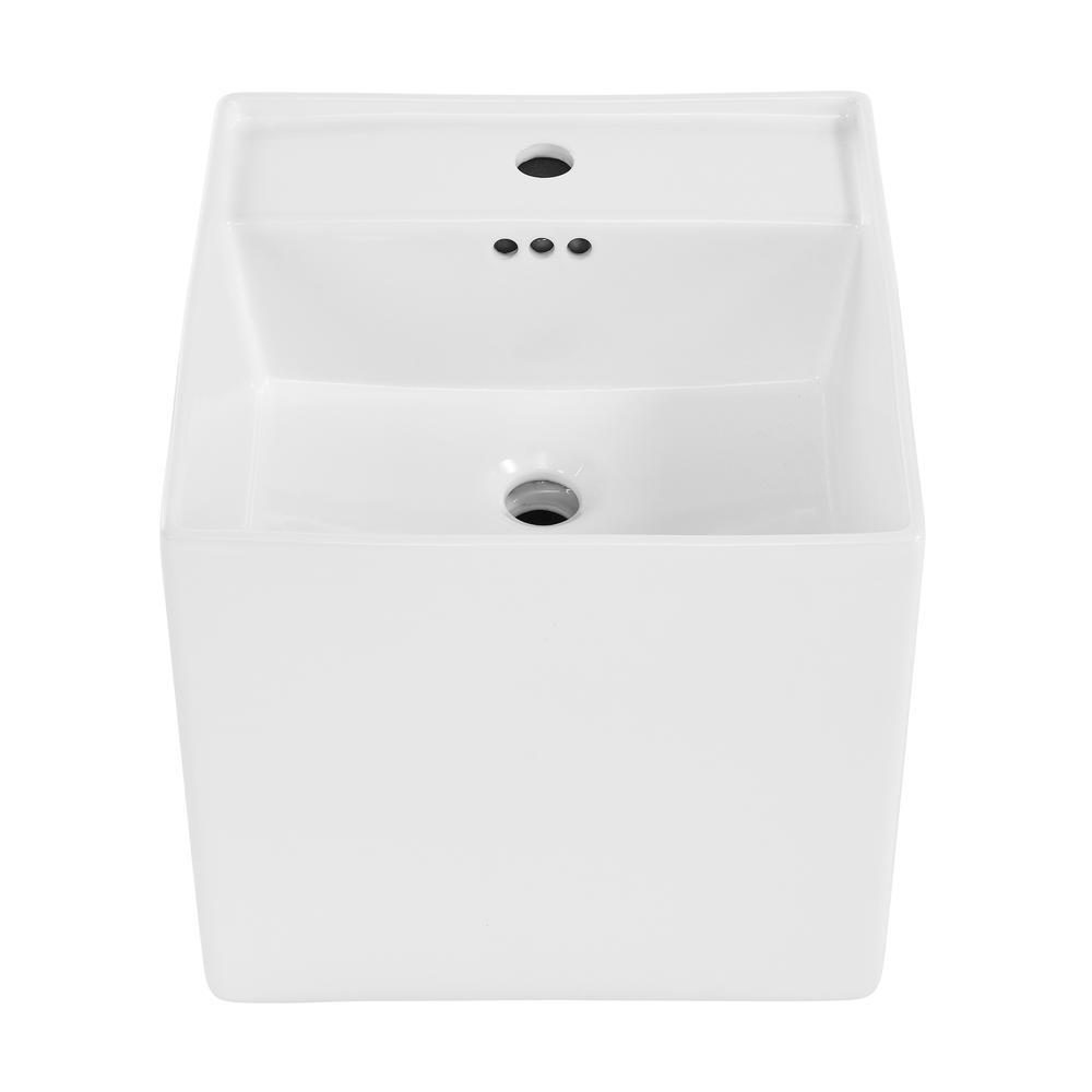 Pur 16.5" Square Wall-Mount Bathroom Sink. Picture 1