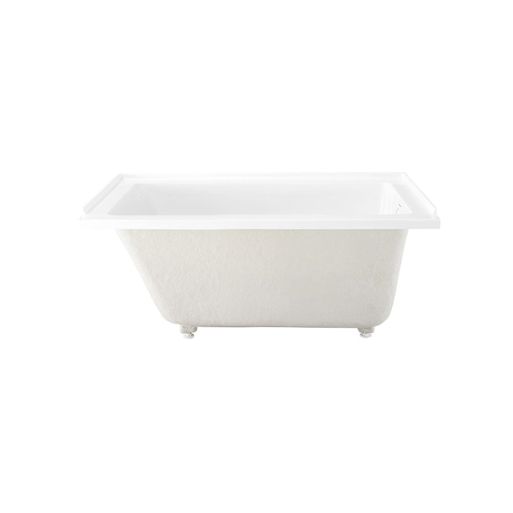 54" x 30" Acrylic Glossy White, Alcove, Integral Right-Hand Drain, Bathtub. Picture 1