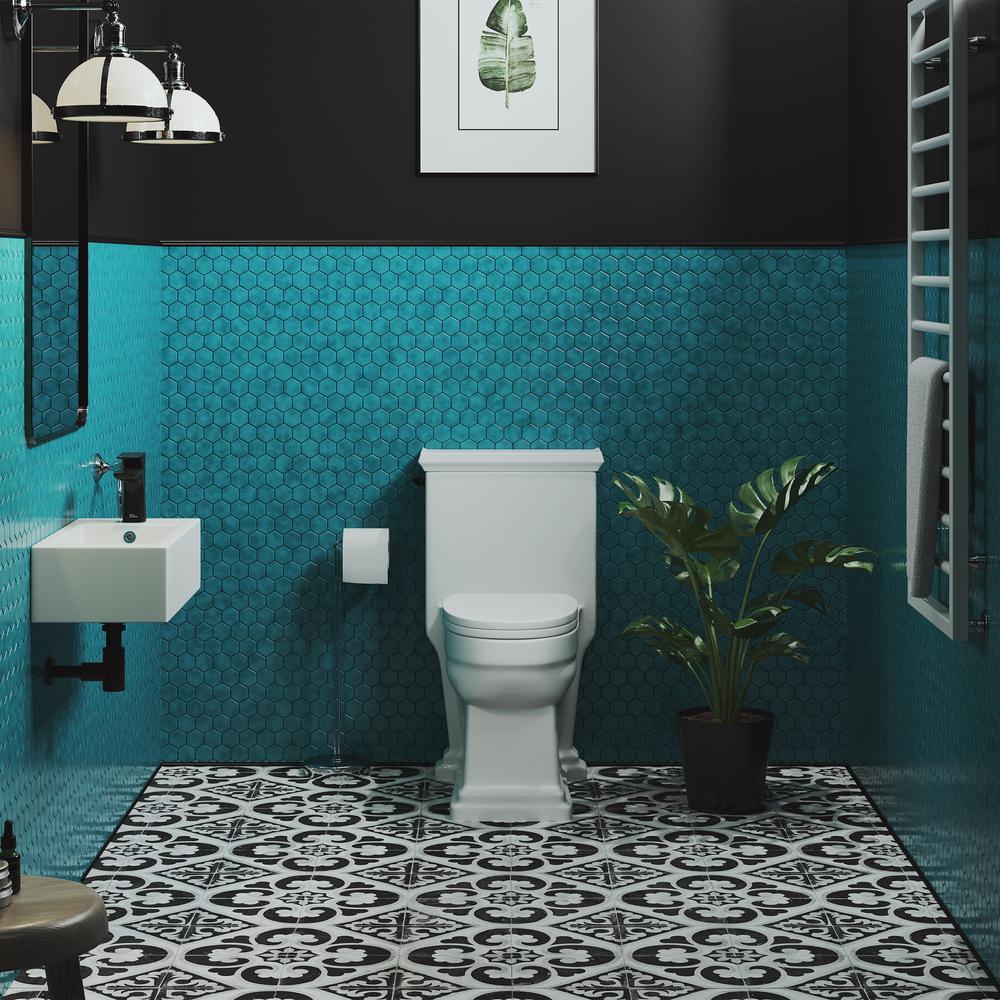 Rectangular Ceramic Wall Hung Sink with Right Side Faucet Mount. Picture 18