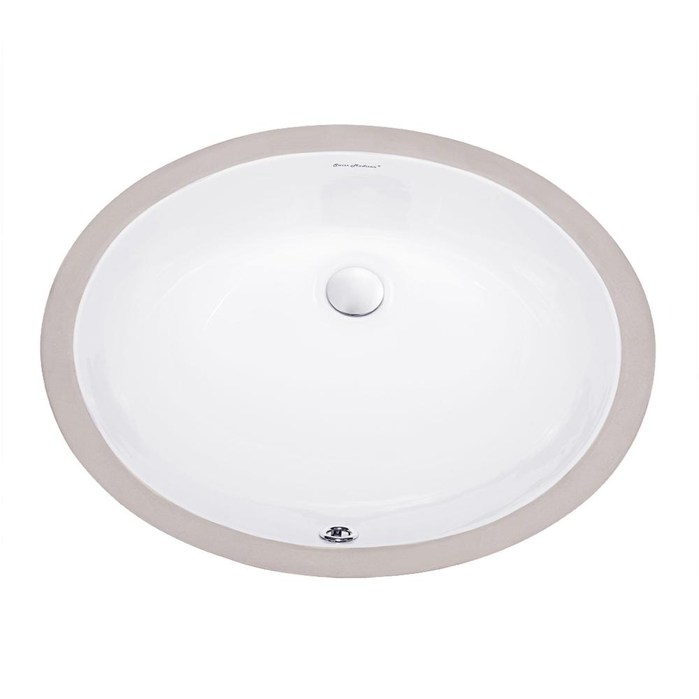 Monaco 19 Oval Under-Mount Bathroom Sink. Picture 3