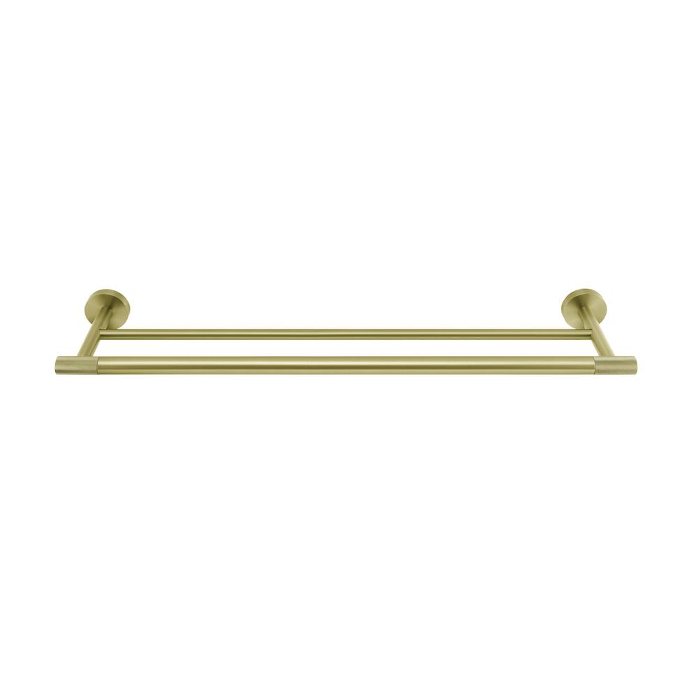 Avallon 24" Double Towel Bar in Brushed Gold. Picture 1