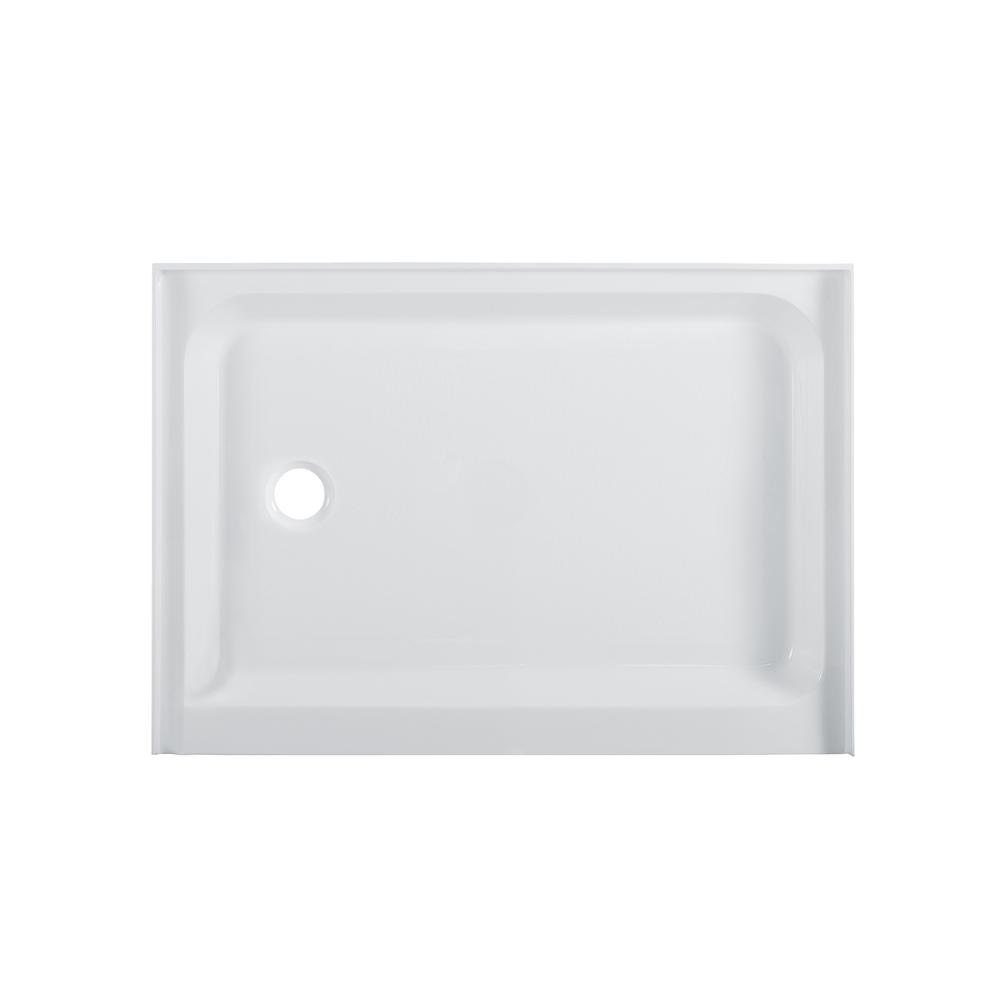 Voltaire 48" x 36" Acrylic White, Single-Threshold, Left Drain, Shower Base. Picture 1