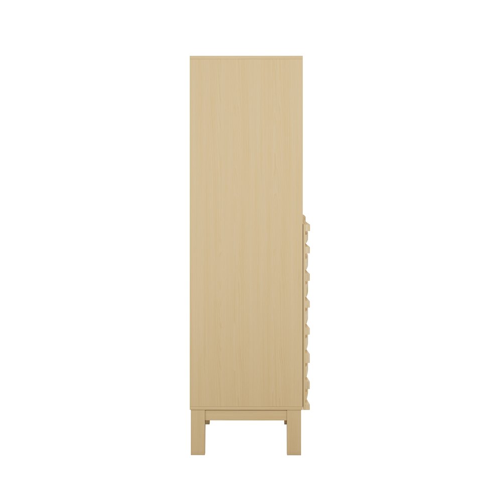 Cascade 17 x 17 x 60 Freestanding Linen Cabinet in Natural Oak. Picture 9