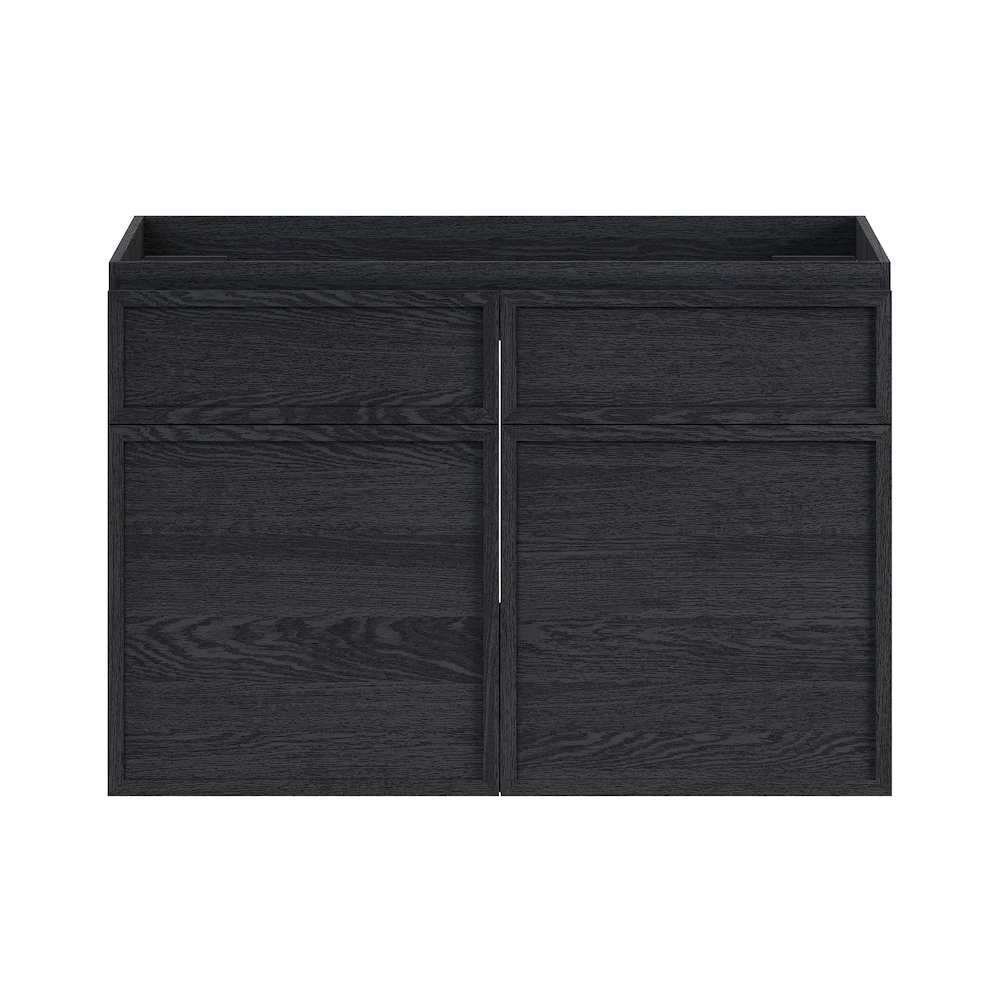 St. Tropez 30" Wall-Mounted Bathroom Vanity Cabinet without Top in Black Oak. Picture 1