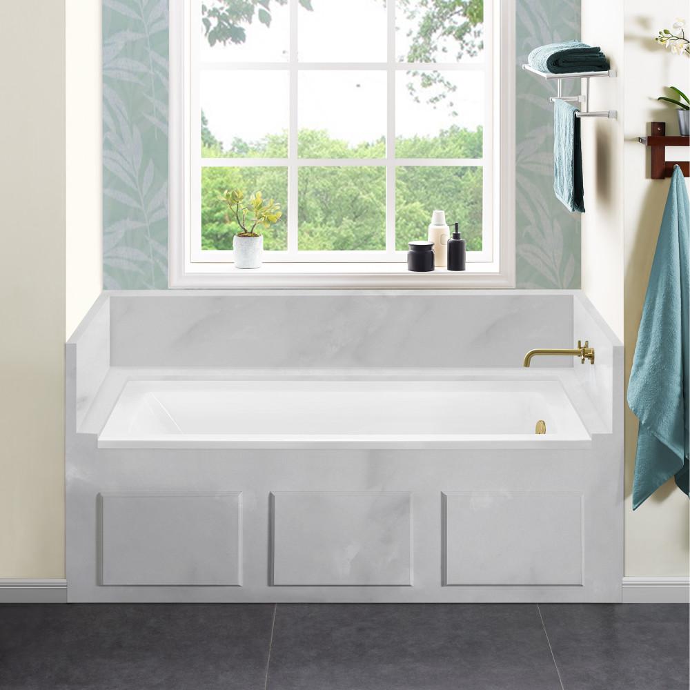 Voltaire 60" x 32" Right-Hand Drain Alcove Bathtub. Picture 2