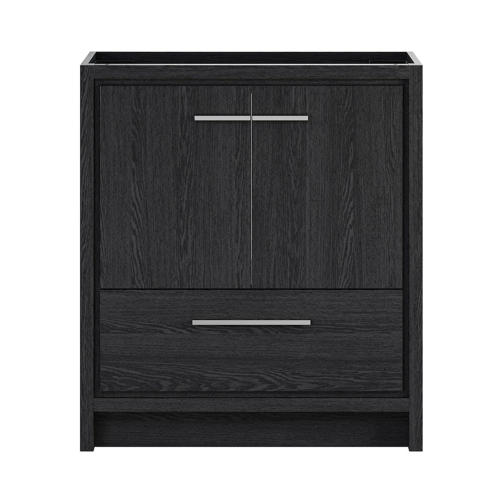 Virage 30" Freestanding Bathroom Vanity in Black Oak without Sink Top. Picture 1