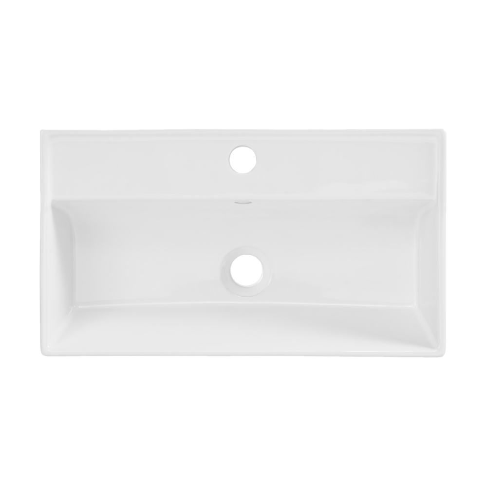 Claire 22" Wall-Mount Bathroom Sink with Silver Towel Bar. Picture 5