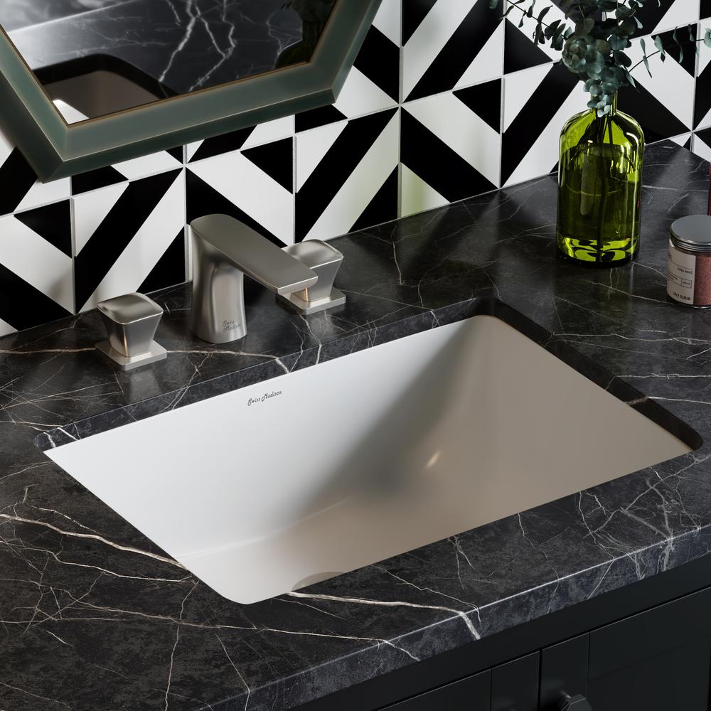 Plaisir 21 Rectangular Under-Mount Bathroom Sink. Picture 16