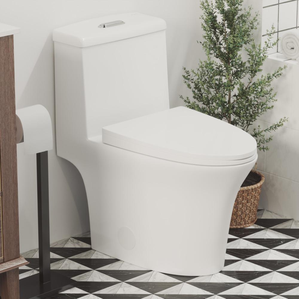 Hugo One Piece Elongated Dual Flush Toilet 1.1 / 1.6 gpf. Picture 2