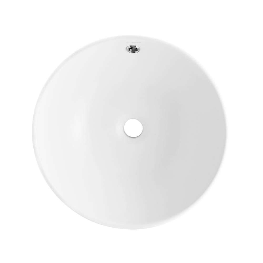 Sublime 17” Round Vessel Sink in Matte White. Picture 2