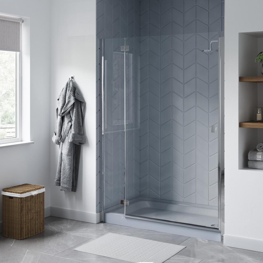 Voltaire 60" x 32" Single-Threshold, Right-Hand Drain, Shower Base in Grey. Picture 2
