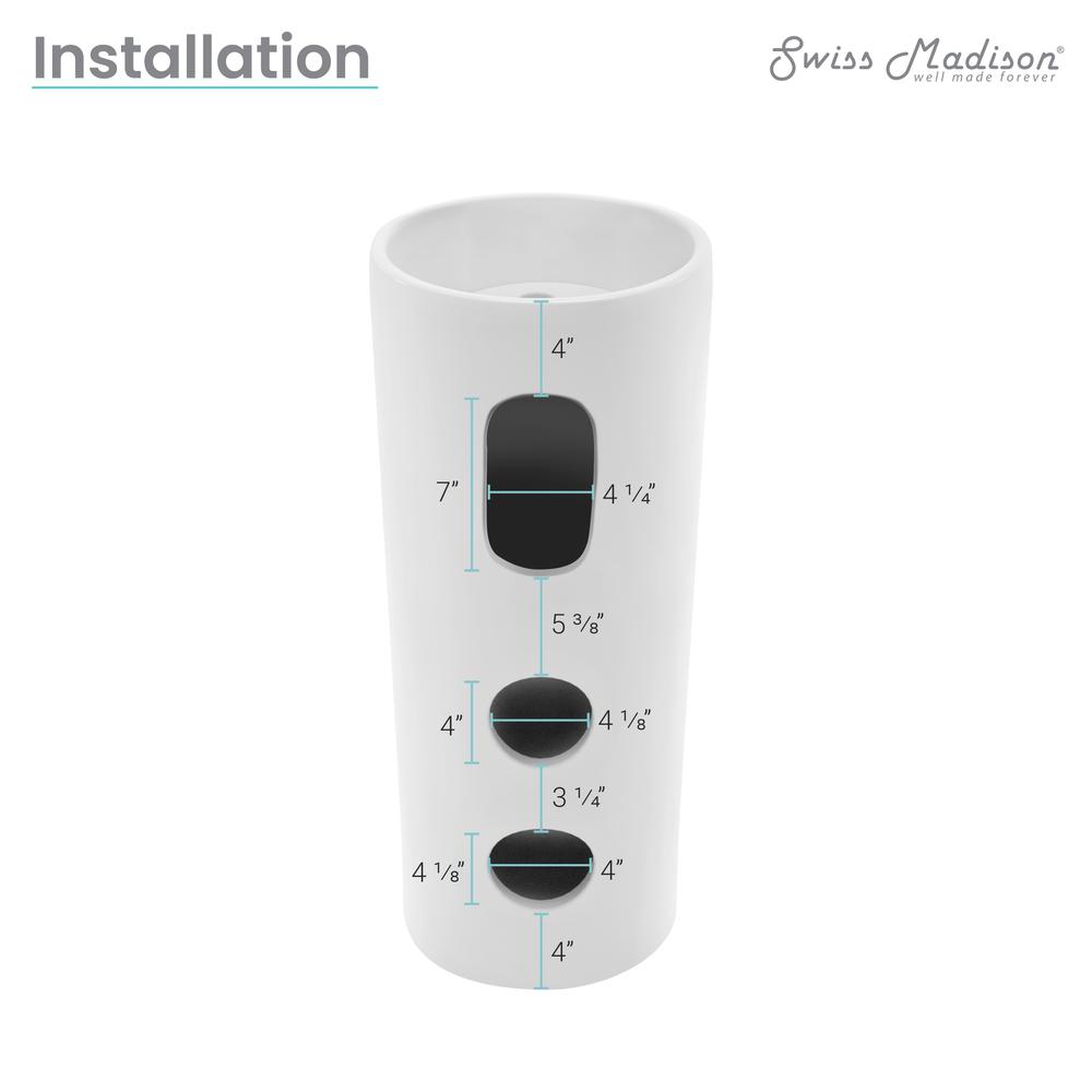 Monaco Circular Basin Pedestal sink. Picture 8