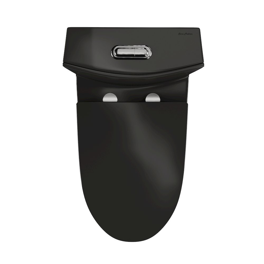 St. Tropez One Piece Elongated Toilet Vortex™ Flush in Glossy Black 1.1/1.6 gpf. Picture 10