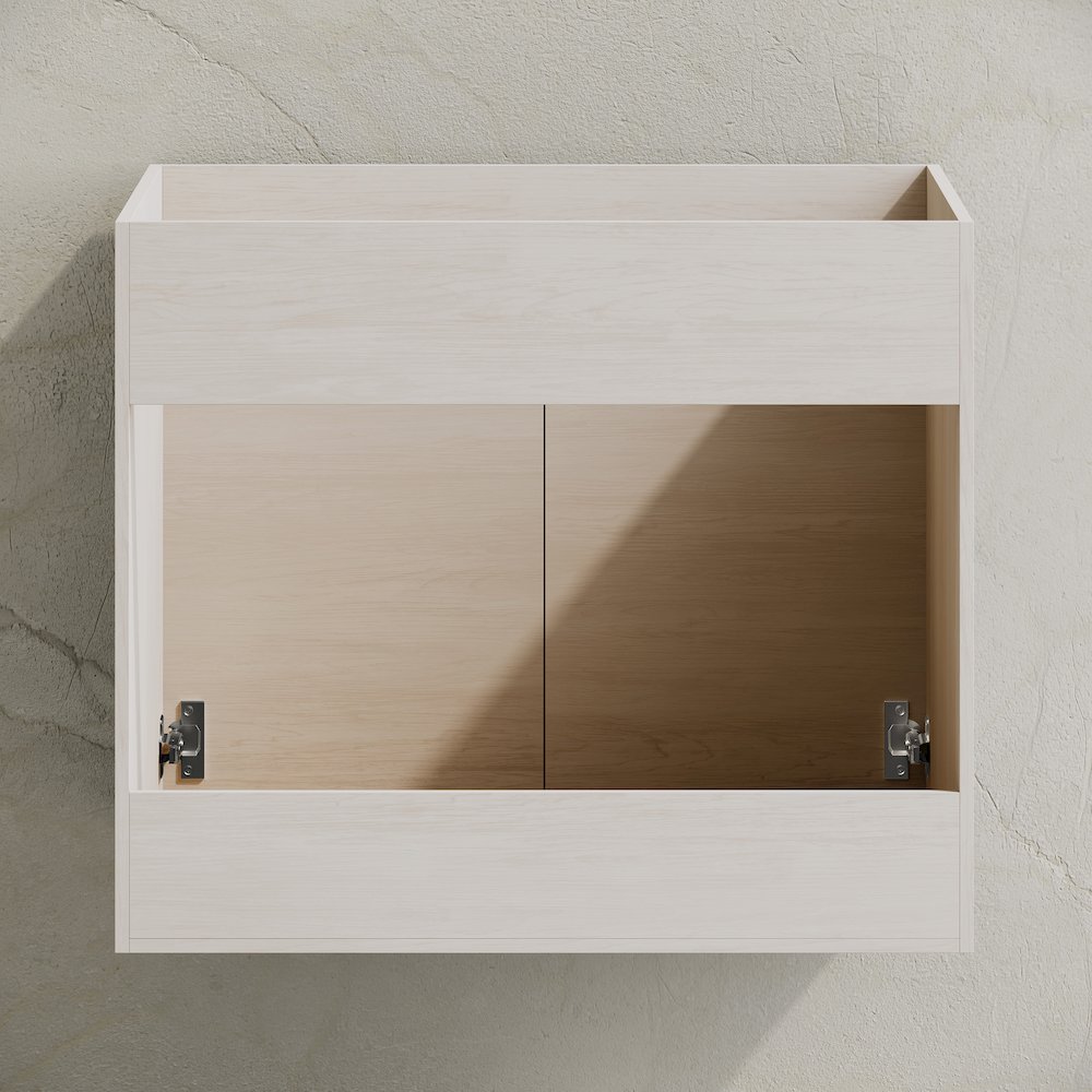 St. Tropez 24" Wall-Mounted Bathroom Vanity Cabinet without Top in White Oak. Picture 5