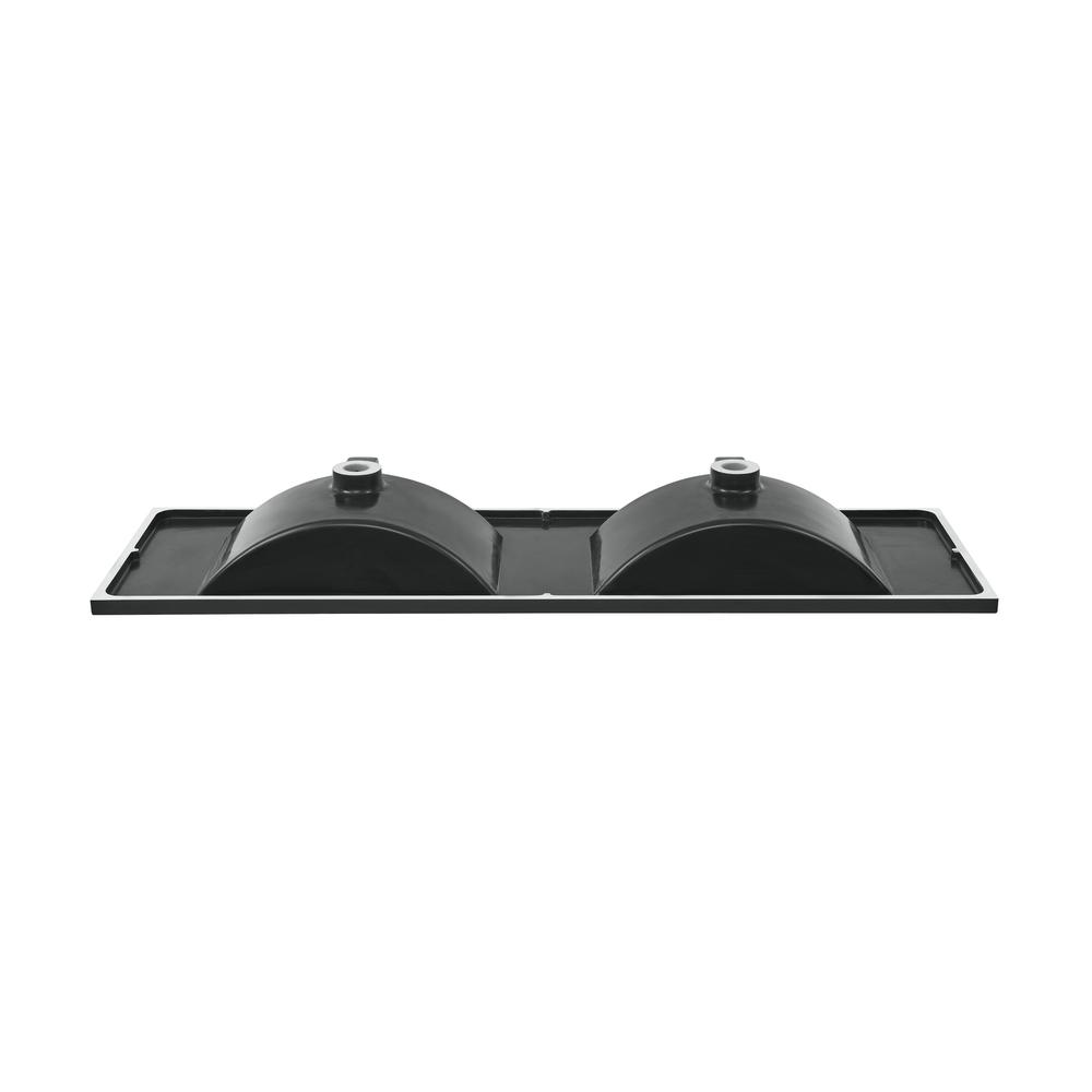 60 inch Vanity Top Bathroom Sink in Matte Black with 3 Holes. Picture 5