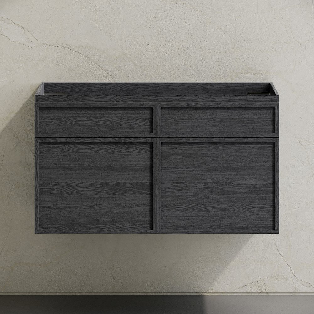 St. Tropez 36" Wall-Mounted Bathroom Vanity Cabinet without Top in Black Oak. Picture 6