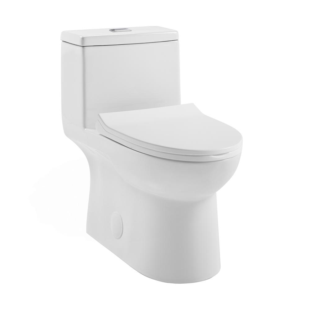 Daxton One-Piece Elongated Dual-Flush Toilet 1.1/1.6 gpf. Picture 1
