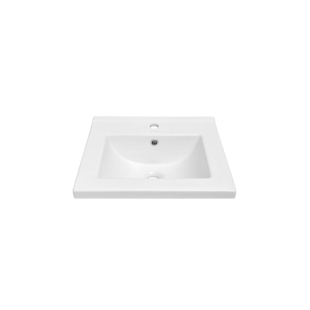 18" Ceramic Square Vanity Sink Top. Picture 1