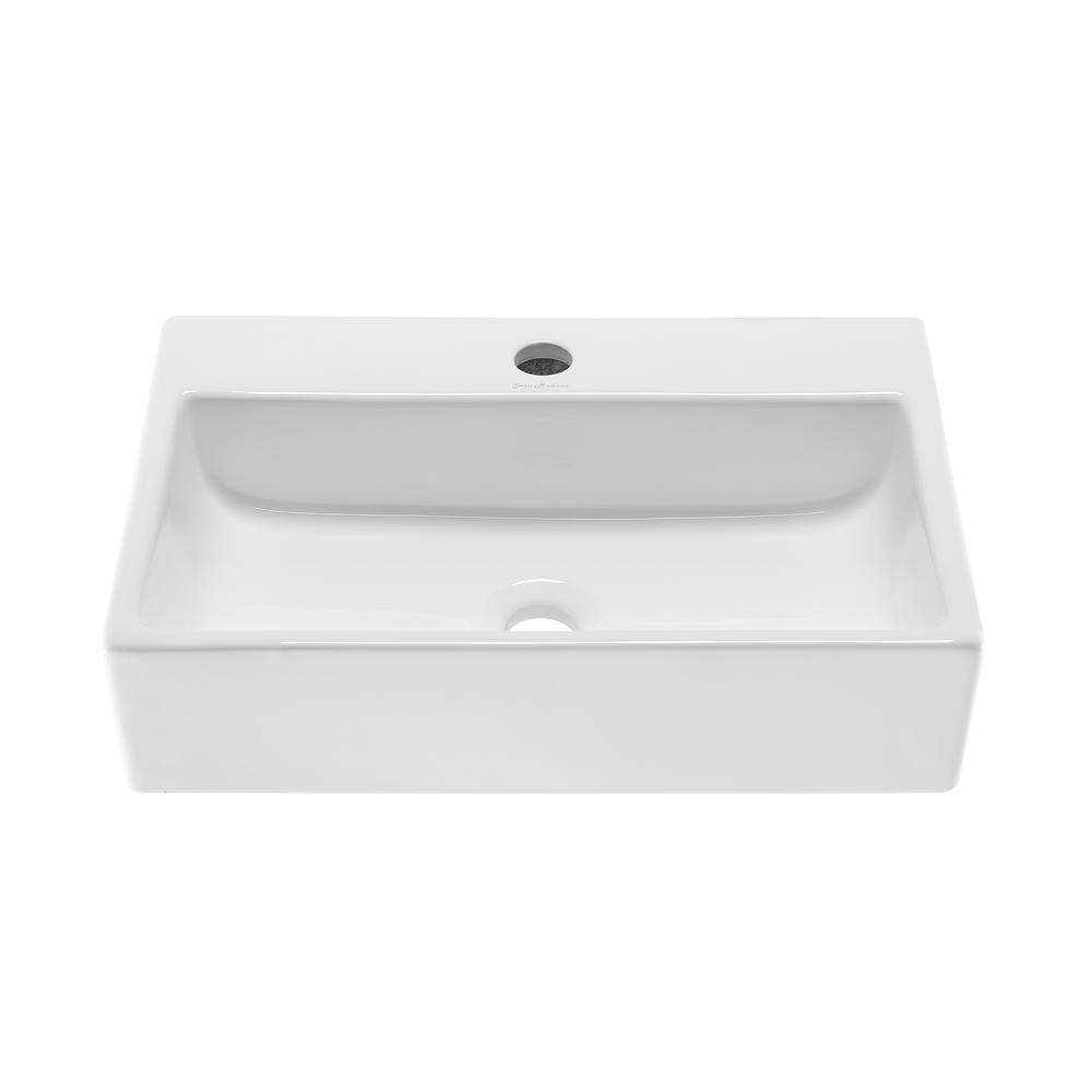 Claire 20 Rectangle Ceramic Vessel Sink. Picture 1