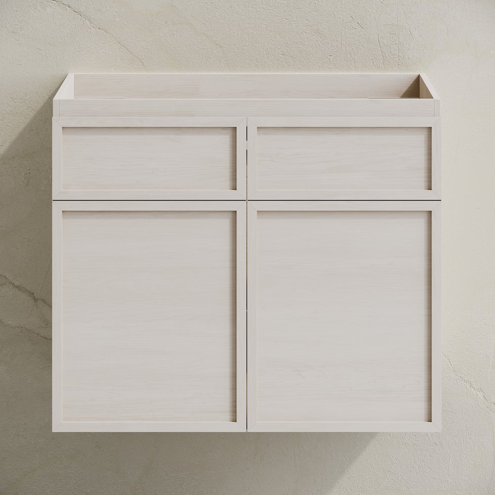 St. Tropez 24" Wall-Mounted Bathroom Vanity Cabinet without Top in White Oak. Picture 6